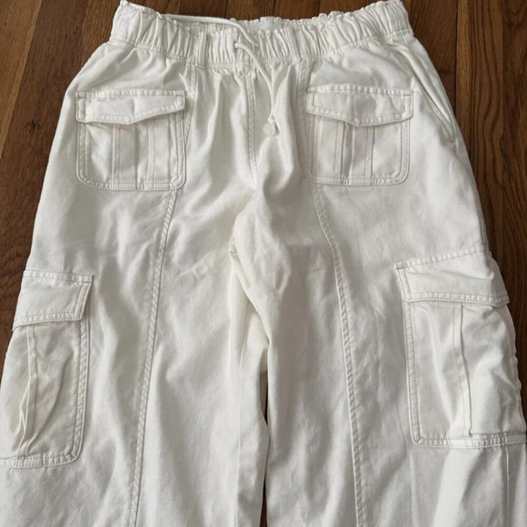 Wilfred Free GAIA Light Birch Crop Cargo Pants Denim Size 6 - Picture 3 of 7